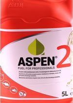Dettaglio logo Aspen 2 benzina alchilata per motori 2 tempi 2% olio
