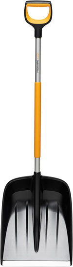 Pala da neve Fiskars X-Series con impugnatura ergonomica nero arancione