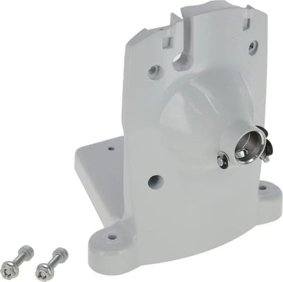 Vista posteriore della scatola frizione Stihl codice 41281600608 per decespugliatori FR, con attacco metallico, supporto grigio e viti incluse.