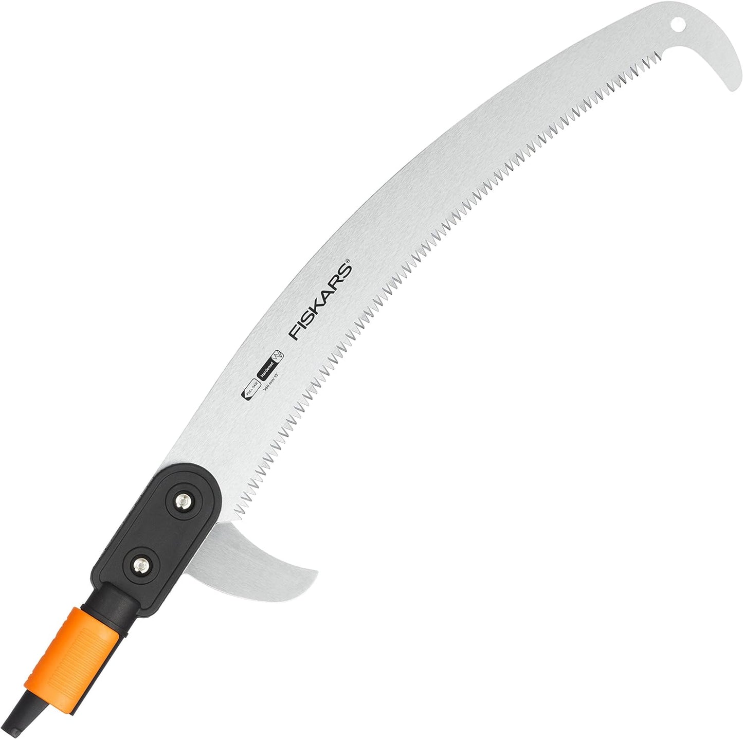 Seghetto curvo Fiskars QuikFit con lama in acciaio e innesto arancione