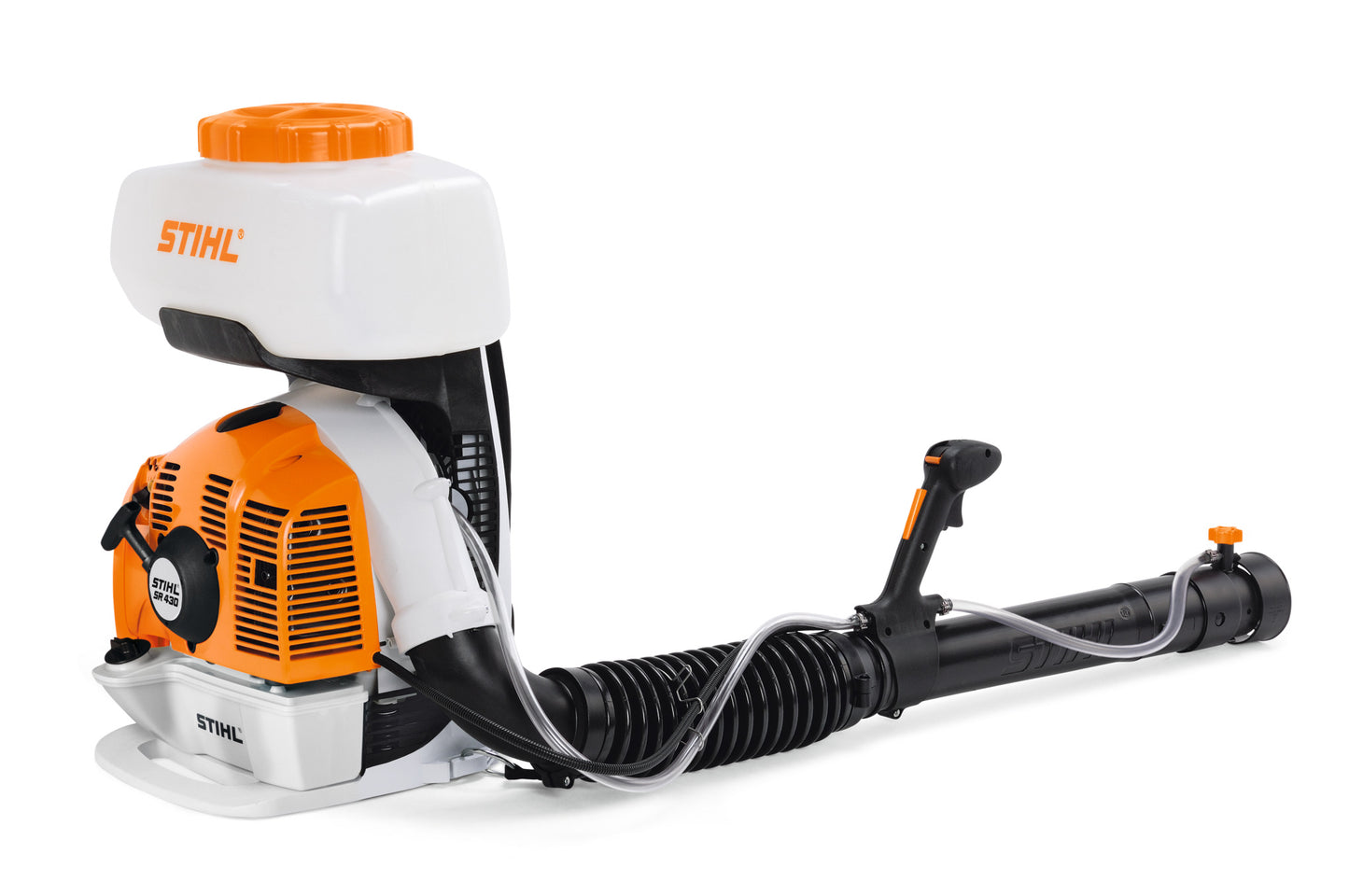 Atomizzatore a zaino Stihl SR 430 con serbatoio da 14 litri e impugnatura multifunzione