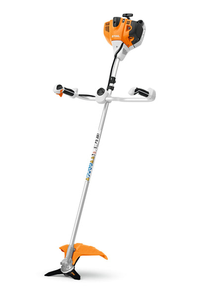 Decespugliatore a scoppio Stihl FS 261 con impugnatura a manubrio e protezione di taglio