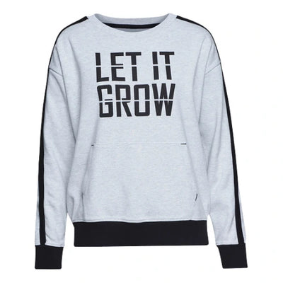 Felpa donna Stihl GROW grigia con stampa LET IT GROW taglia XS