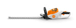 STIHL HSA 50 tagliasiepi a batteria vista laterale con logo HSA 50 e lama