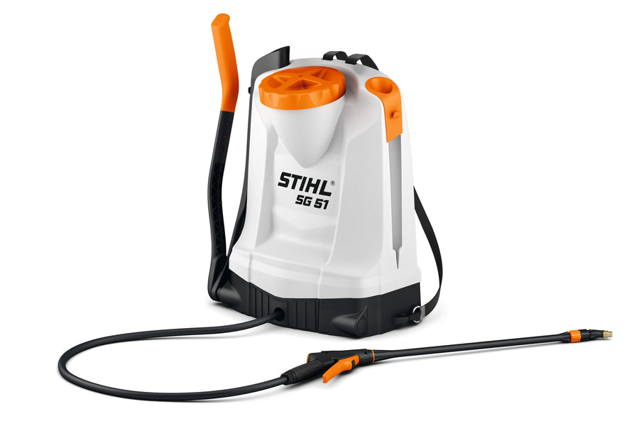 Irroratore a spalla Stihl SG 51 con serbatoio 12 litri e leva di pompaggio reversibile