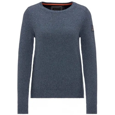 Maglia donna Stihl blu in cotone 100% taglia XS con scollo rotondo