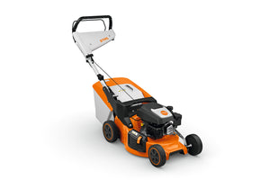 Tosaerba a scoppio STIHL RM 248 con larghezza di taglio 46 cm e cesto raccolta 52 l