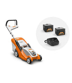 Tosaerba a batteria STIHL RMA 339 C con manubrio regolabile e corpo in polimero