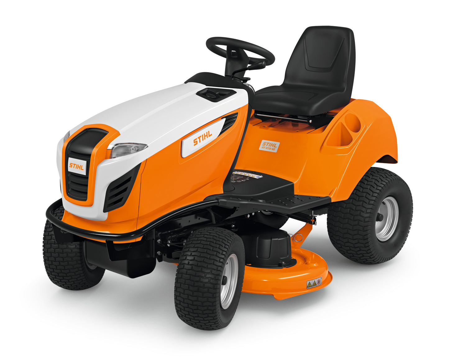 Trattorino tosaerba Stihl RT 4112 SZ vista laterale destra con piatto di taglio