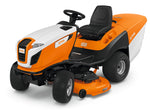 Trattorino da giardino Stihl RT 6127 ZL vista laterale con sedile regolabile e trazione a pedale